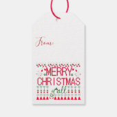 Merry Christmas y'all Ugly Sweater design Geschenkanhänger (Rückseite)