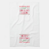 "Merry Christmas Y'all" Ugly Sweater Geschirrtuch (Vertikal)