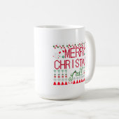 "Merry Christmas Y'all" Ugly Sweater Kaffeetasse (VorderseiteRechts)