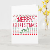 Merry Christmas Y'all Ugly Sweater Karte (Gelbe Blume)