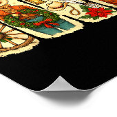 Merry Christmas Y'all Western Country Howdy Cowgir Poster (Ecke)