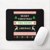 Merry Christmas You Filthy Liberals – Funny Retro Mousepad (Mit Mouse)