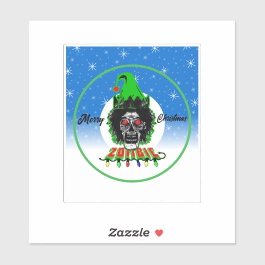Merry Christmas Zombie Aufkleber (Blatt)