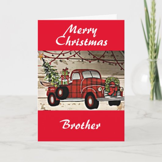 MERRY CHRISTMAS ZU meinem **BRUDER** Karte (Vorderseite)