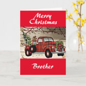 MERRY CHRISTMAS ZU meinem **BRUDER** Karte (Gelbe Blume)