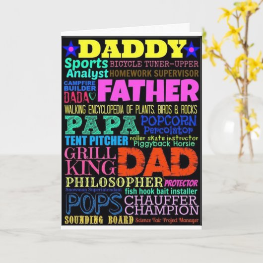 **MERRY CHRISTMAS** ZU MEINEM LIEBENEN "VATER" KARTE (Gelbe Blume)