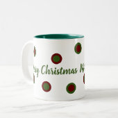 Merry Christmas Zweifarbige Tasse (Vorderseite Links)