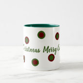 Merry Christmas Zweifarbige Tasse (Mittel)