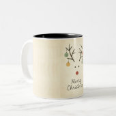 Merry Christmas Zweifarbige Tasse (Vorderseite Links)