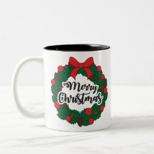 Merry christmas zweifarbige tasse