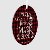 Merry ChristMask 2020 Niedlich Funny Covid Ornament (Vorderseite)