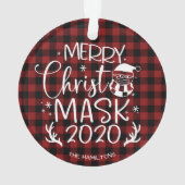Merry ChristMask 2020 Niedlich Funny Covid Ornament (Rückseite)
