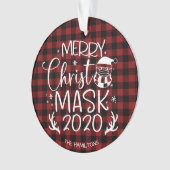 Merry ChristMask 2020 Niedlich Funny Covid Ornament (Vorderseite)