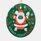 Merry Christmask Fun Santa Mask & Toilettenpapier Keramik Ornament (Links)