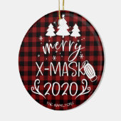 Merry ChristMask Funny 2020 Covid Pandemic Keramik Ornament (Links)