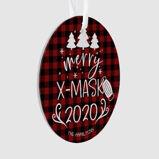 Merry ChristMask Funny 2020 Covid Pandemic Ornament (Vorderseite)