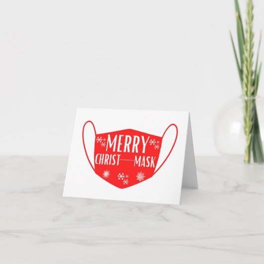 Merry Christmask Funny Holiday Card Karte (Vorderseite)