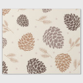 Merry Christmassenkiefer Blätter Baum Botanical W Geschenkpapier (Flach)