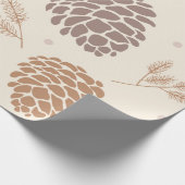 Merry Christmassenkiefer Blätter Baum Botanical W Geschenkpapier (Ecke)