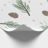 Merry Christmassenkiefer Blätter Baum Botanical W Geschenkpapier (Ecke)