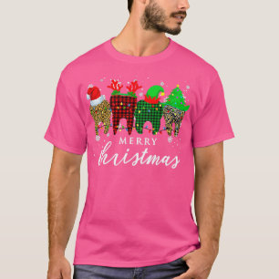 Merry Christmasth Weihnachtsmannmütze Leopard Clas T-Shirt