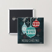 Merry Christmastime Ornaments Button (Vorne & Hinten)