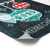 Merry Christmastime Ornaments Poster (Ecke)