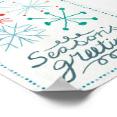 Merry Christmastime Snowflakes Poster (Ecke)