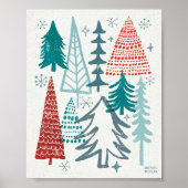 Merry Christmastime Trees Poster (Vorne)