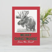 Merry Christmoose Ankündigung (Stehend Vorderseite)
