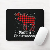 Merry Christmoose Buffalo Karierte Weihnachtsmose Mousepad (Mit Mouse)