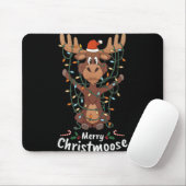 Merry Christmoose Christmas Moose Xmas Tree Lights Mousepad (Mit Mouse)