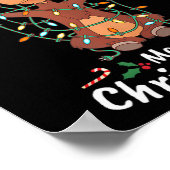 Merry Christmoose Christmas Moose Xmas Tree Lights Poster (Ecke)