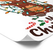 Merry Christmoose Christmas Moose Xmas Tree Lights Poster (Ecke)