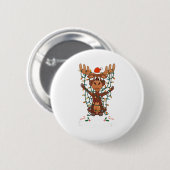 Merry Christmoose Christmas Mooses Xmas Tree Light Button (Vorne & Hinten)
