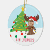 Merry Christmoose Circle Ornament (Links)