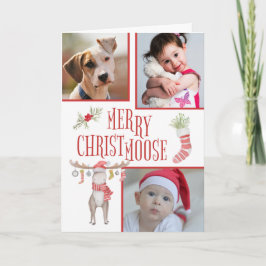 Merry "Christmoose" Custom Foto Weihnachten Karte