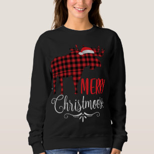 Merry Christmoose Familie Christmas Pajamas Moose Sweatshirt
