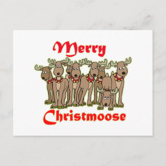 Merry Christmoose Feiertagspostkarte