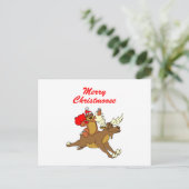 Merry Christmoose Feiertagspostkarte (Stehend Vorderseite)