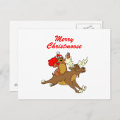 Merry Christmoose Feiertagspostkarte (Vorne/Hinten)