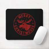 Merry Christmoose Funny Christmas Badge Moose Part Mousepad (Mit Mouse)