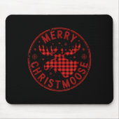 Merry Christmoose Funny Christmas Badge Moose Part Mousepad (Vorne)