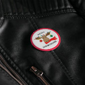 Merry Christmoose Funny Christmas Button