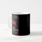 Merry Christmoose Funny Christmas Moose Sweater An Kaffeetasse (Vorderseite Links)