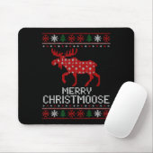Merry Christmoose Funny Christmas Moose Sweater An Mousepad (Mit Mouse)