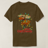Merry Christmoose Funny Christmas Moose Xmas T-Shirt (Design vorne)