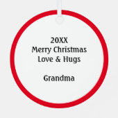 Merry Christmoose Funny Christmas Ornament Aus Metall (Rückseite)