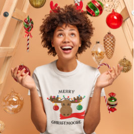 Merry Christmoose Funny Christmas T-Shirt