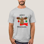 Merry Christmoose Funny Christmas T-Shirt (Vorderseite)